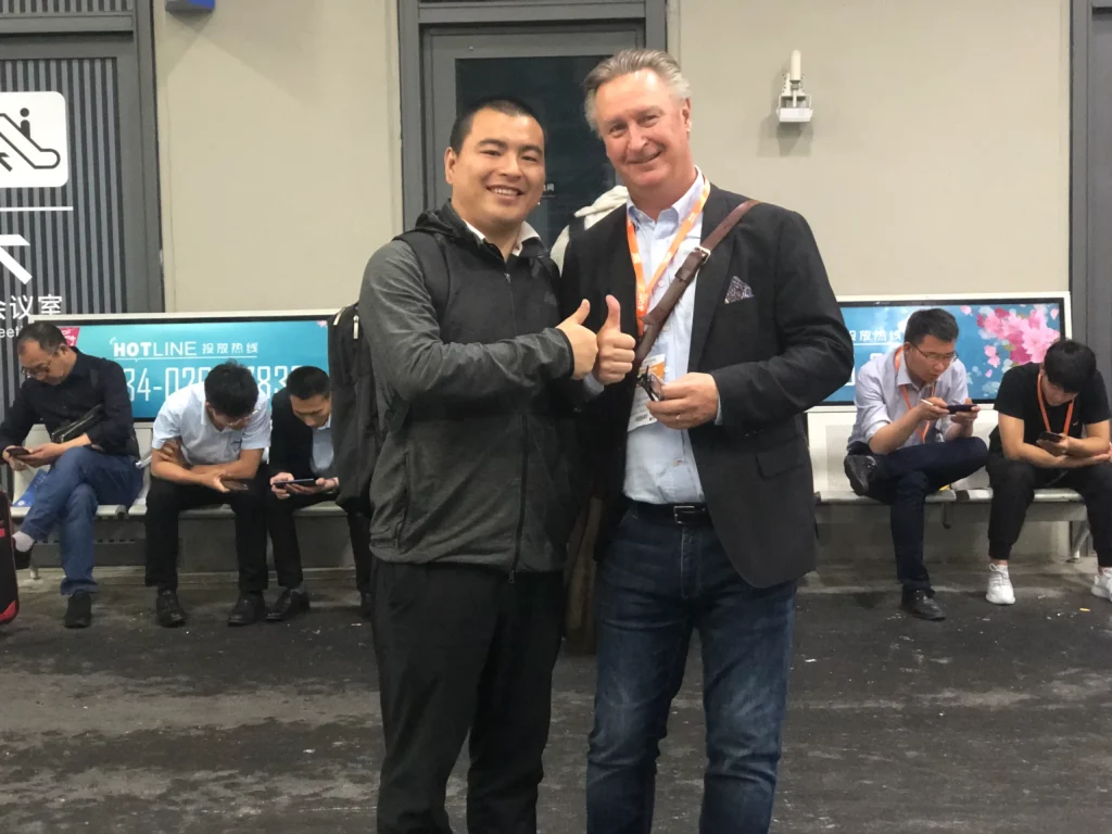 Akicare at a medical imaging exhibition with customers and distributor partners