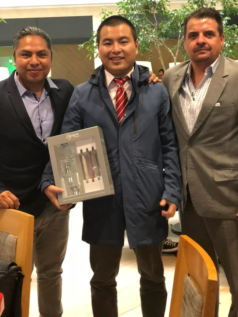 Ultrasound probe case handed over at a customer meeting