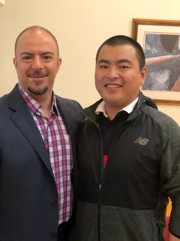 Akicare meeting an ultrasound equipment customer at their office