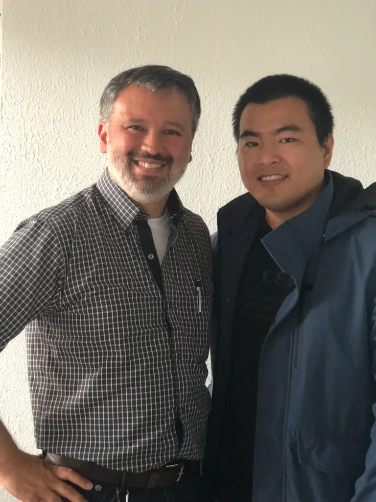Akicare meeting an ultrasound equipment customer at their office