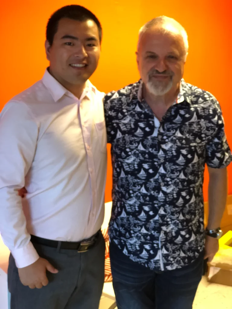 Akicare meeting an ultrasound equipment customer at their office