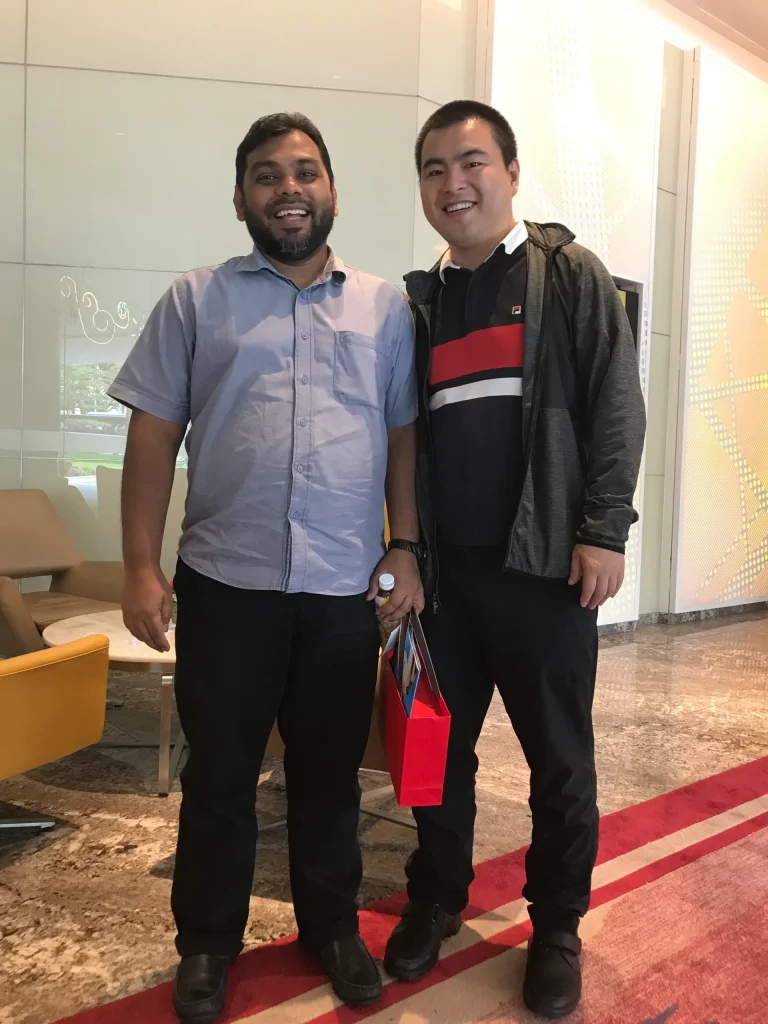 Akicare meeting an ultrasound equipment customer at their office