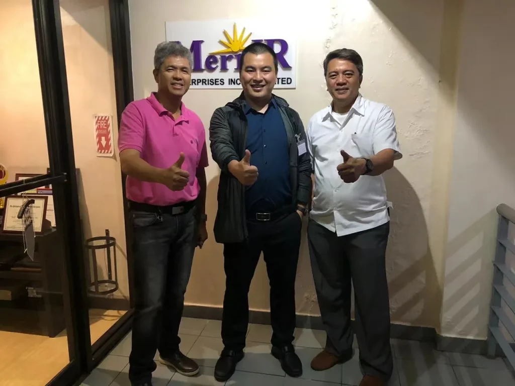 Akicare team visiting a customer company in Southeast Asia