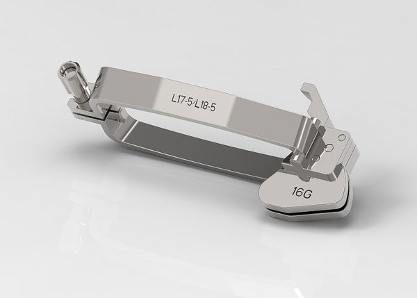 PHILIPS_PSM-047_L18-5金属穿刺架_开放式_中性01缩.jpg Philips L18-5 Biopsy Needle Guide (PSM-047) - representative image