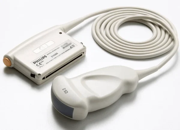 source-checked-3ea790621cdf7d79.webp Philips C5-2 (HD3) ultrasound probe - representative image